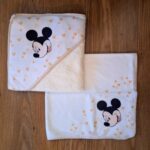 Conjunto toalha e fralda Mickey