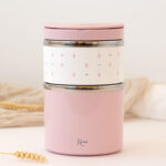 Termo 2 divisórias 930ml rosa