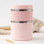 Termo 2 divisórias 930ml rosa