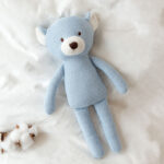 Peluche urso azul 100% algodão