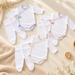 Conjunto body e calças cardados